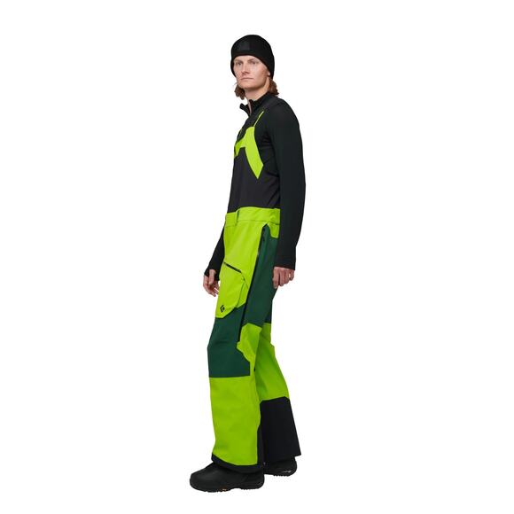 Black Diamond Recon Stretch Pro Bib Bibs Ski Snow Mens M Lime Forest Green $525 - Picture 3 of 6